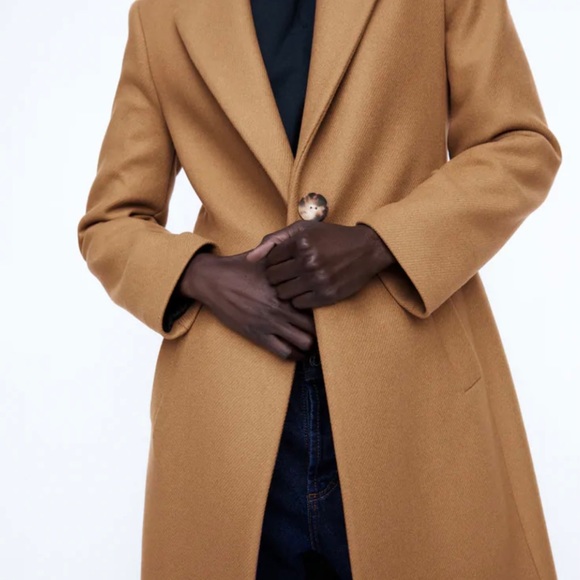 Wool blend coat - camel - Picture 5 of 6